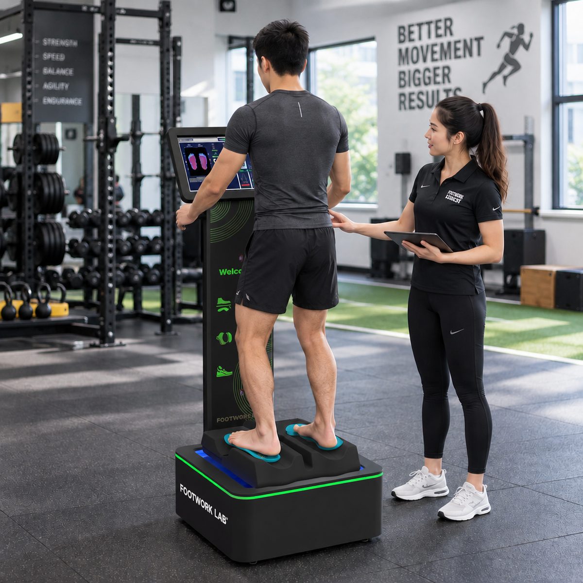 Foot assessment equipment in use — X5