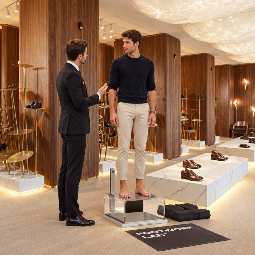 3D Laser Scanner: Decoding the Term Before You Compare Foot Scanning Equipment 3 Foot assessment equipment in use — F2