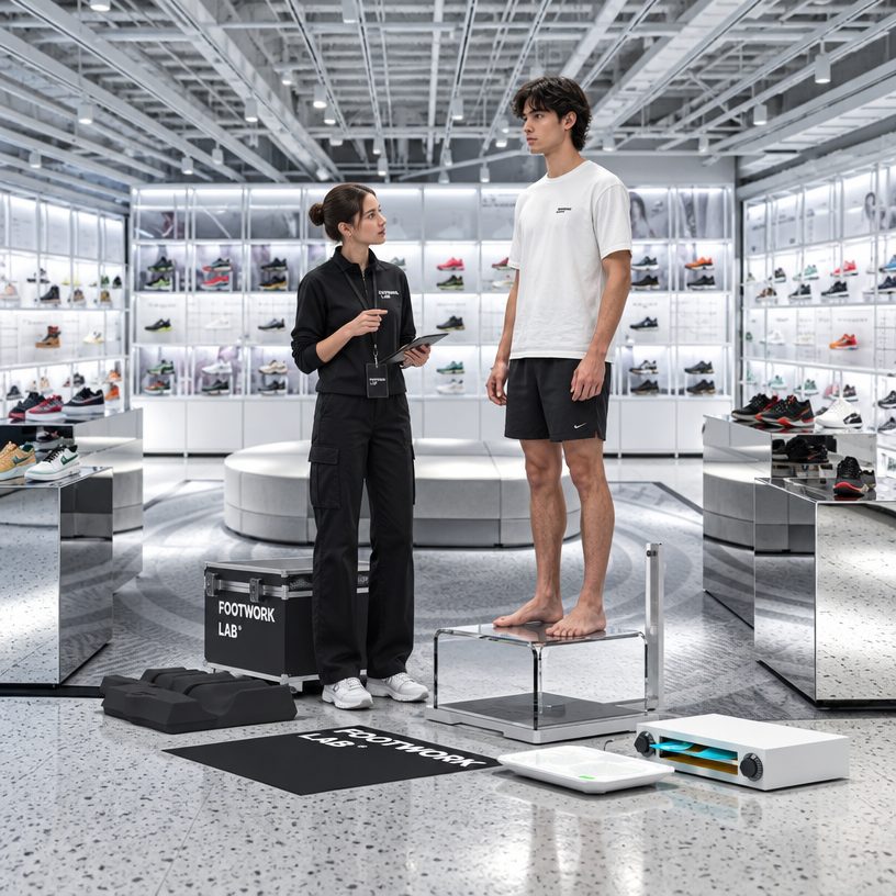 Foot assessment equipment in use — F2