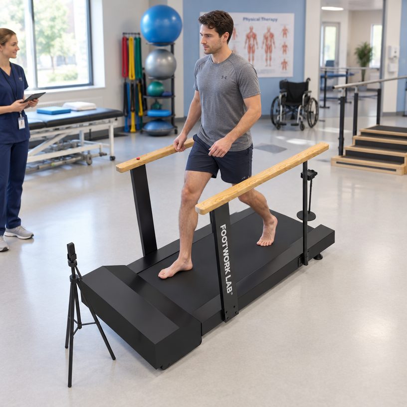 Foot assessment equipment in use — f5lab