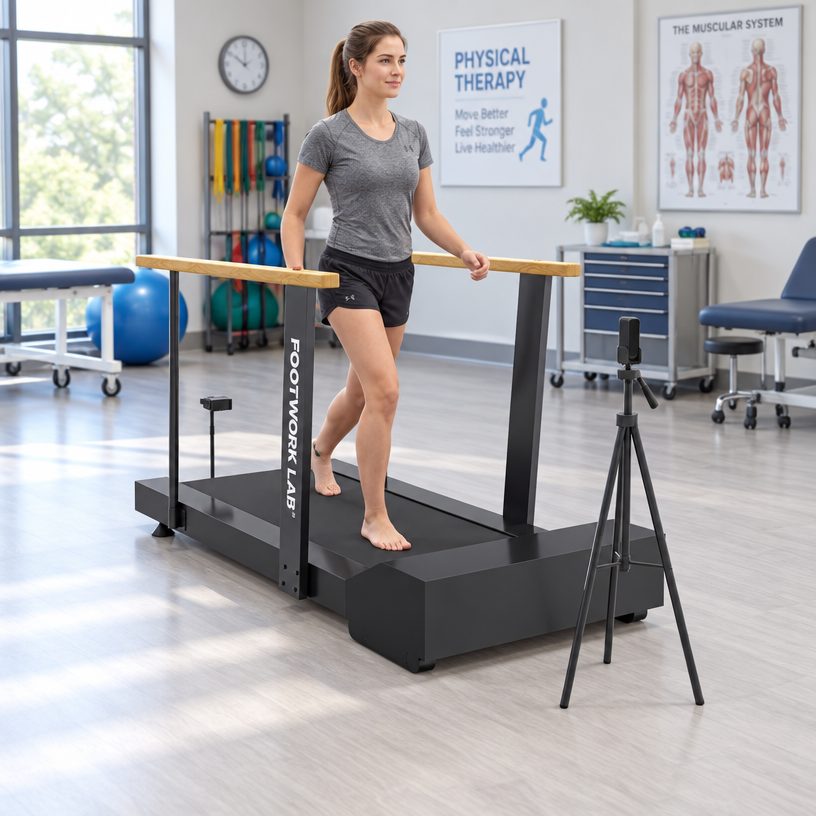 Foot assessment equipment in use — f5lab
