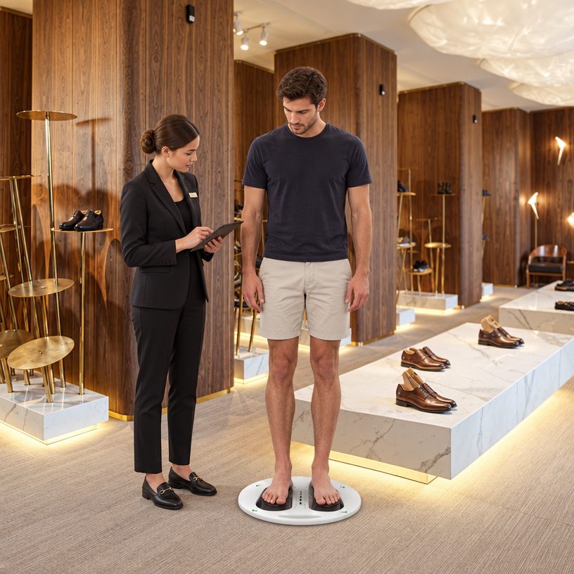 Foot assessment equipment in use — F2